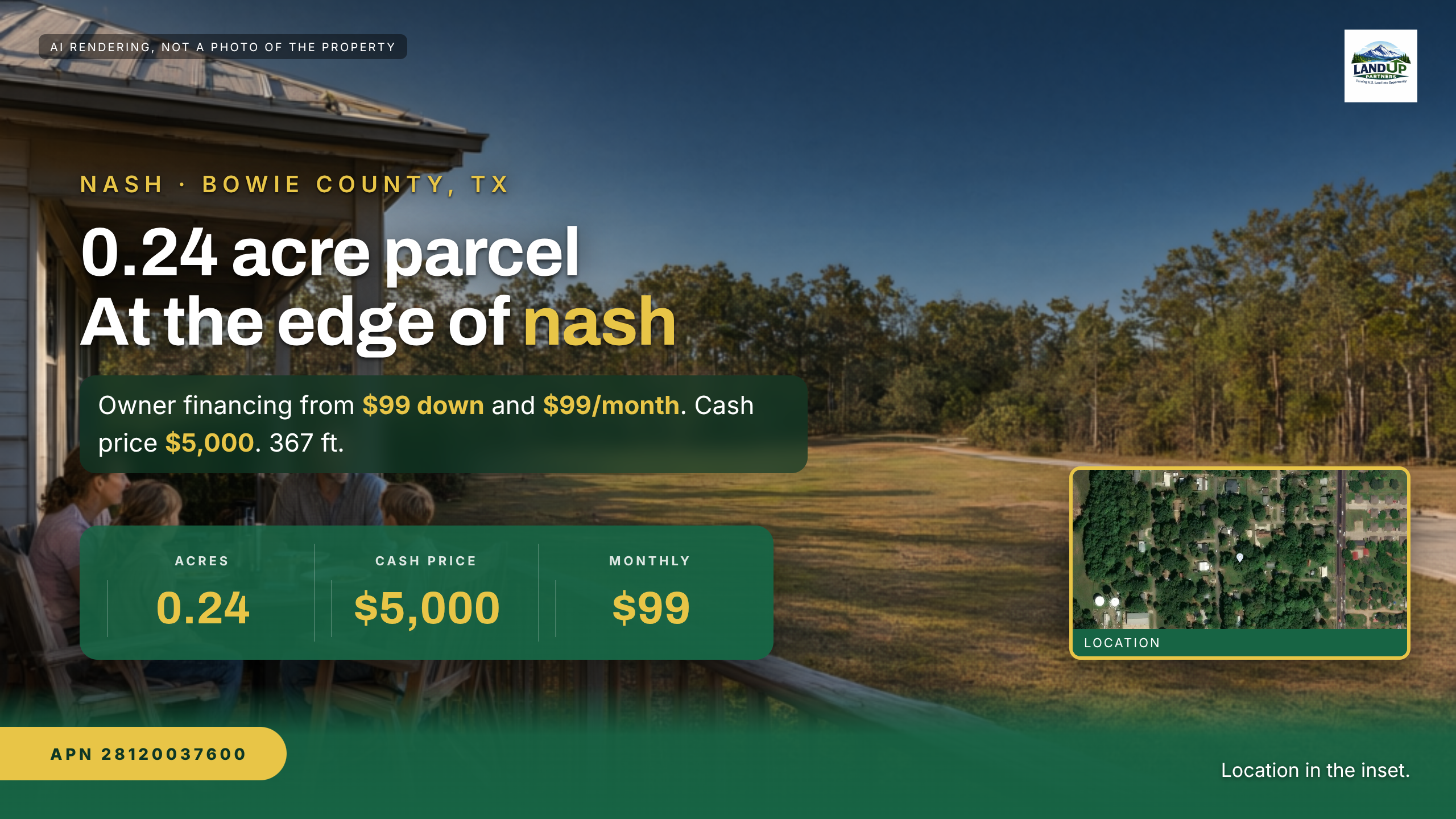 Headline and price: 0-24-acres-bowie-county-texas